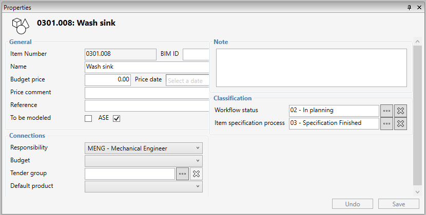 Figure - Status on item