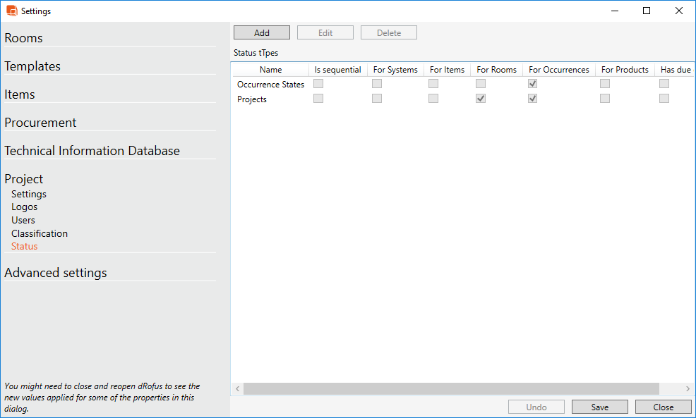 Figure 2 - both status sets in place