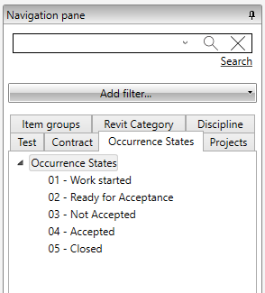 Figure 3 - defining the contents on each status