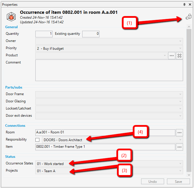 Figure 2 - User opens an occurrence which is unlockable