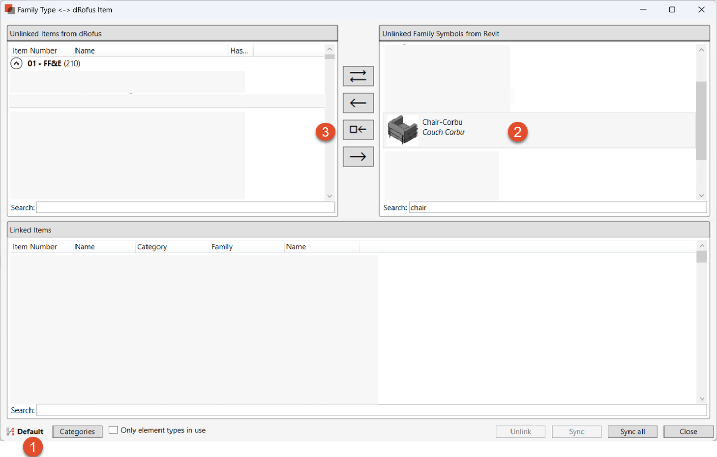 Create new Child Item in dRofus and link to Family Type
