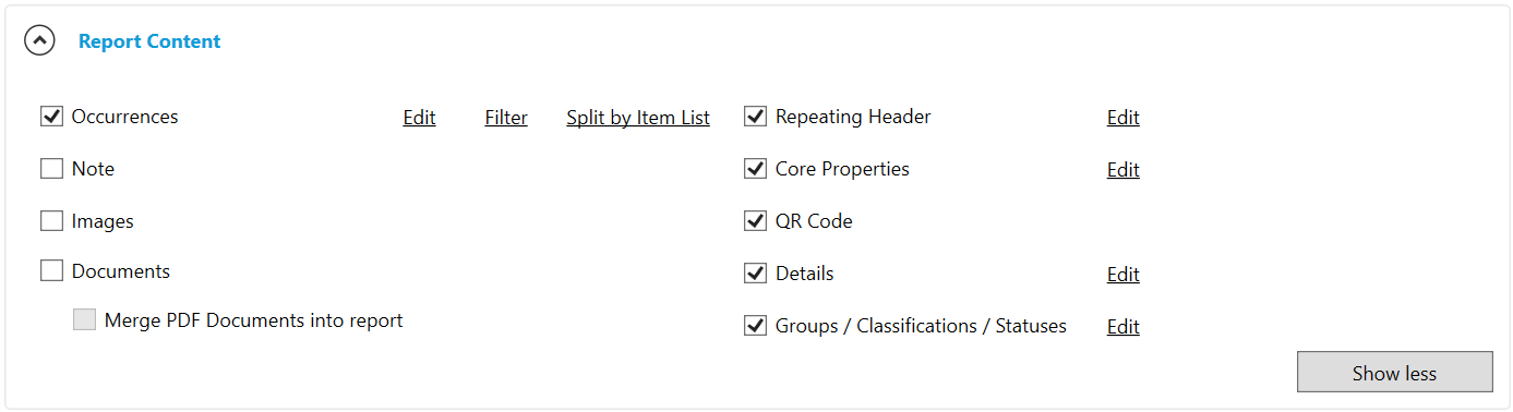 Item List Templates Details Pdf Report