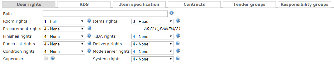 Figure 5 - setting up access in the web-admin for the user